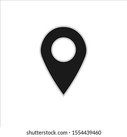 Location icon. Positioning sign in map. Pin vector illustration.