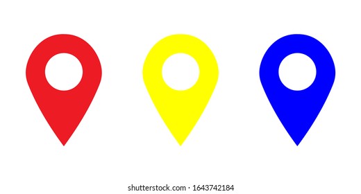 Location icon. Positioning sign in map. Pin vector illustration.