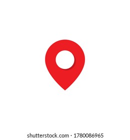 Icono de ubicación. Posicionamiento del inicio de sesión en el mapa. Ilustración vectorial de pinzas.