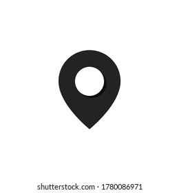 Location icon. Positioning sign in map. Pin vector illustration.