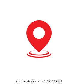 Icono de ubicación. Posicionamiento del inicio de sesión en el mapa. Ilustración vectorial de pinzas.