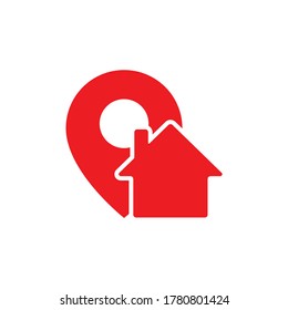 Icono de ubicación. Posicionamiento del inicio de sesión en el mapa. Ilustración vectorial de pinzas.