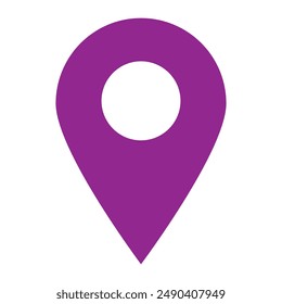 Location icon in purple color. Vector illustration.