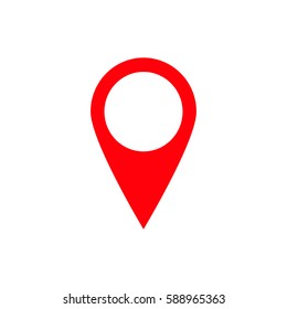 Location icon. Red icon