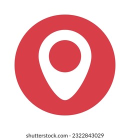 location icon with red round frame