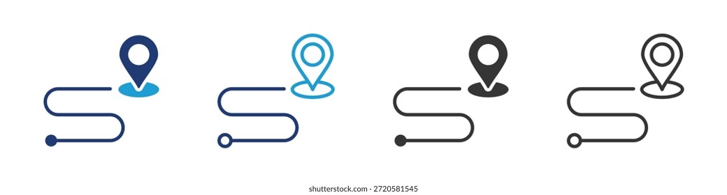 Conjunto de iconos de Locación colección multi-estilo.
