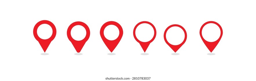 location icon set. map icons. position symbol. pin symbol. perfect for maps	