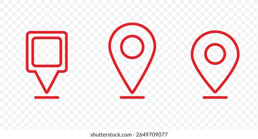 Location icon set, Map pin place marker. location pointer icon symbol in flat style. Flat icon set of location and map pins .  