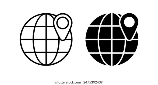 Location icon set. for mobile concept and web design. vector illustration
