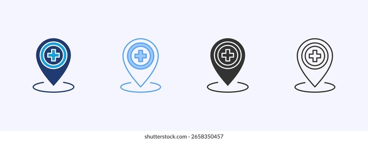 Conjunto de iconos de Locación Colección de estilo múltiple