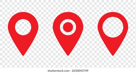 Location icon set. Location pin icon. map pin icon. location pointer symbol in flat style. Location pin icon, Navigation sign. vector illustration.