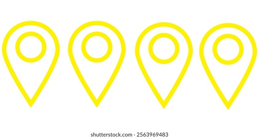 Location icon set. Pin icon. Vector.