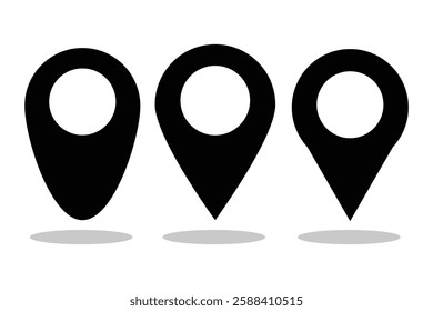 Location icon set. Place position vector symbol. Gps map pin icon set .Navigation pointer pin sign for apps and websites. location map pin con set eps 888.