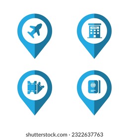Location Icon Set Vector Design. 