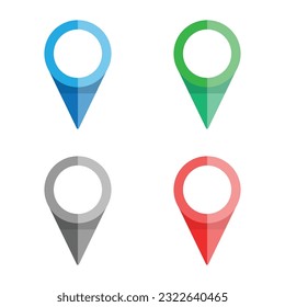 Location Icon Set Vector Design.