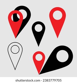 LOCATION ICON SET VECTOR DESIGN