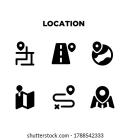 location icon set vector illustration template on a white background
