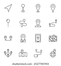 Location icon set vector illustration
