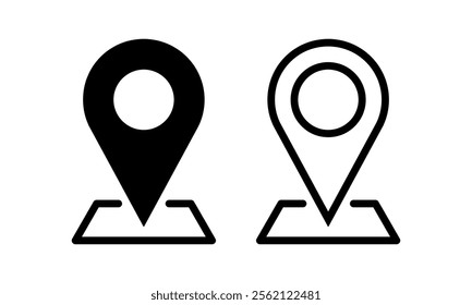 Location icon set. Vector illustration.