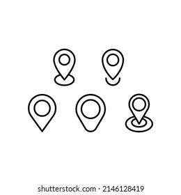 Icono de ubicación Juego de símbolos de vector Ilustración de diseño