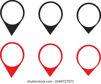 ícone de localização set.Modern map,Flat icon set, ícone do ponteiro do mapa,sinal de ilustração vetorial,Localização, Endereço, ícone de localização, ilustração vetorial,
