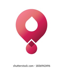 location icon. location setting concept . Vector illustration, gradient style vector icon .
