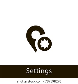location icon. settings location. sign design