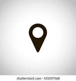 location icon. sign design. gray gradient background