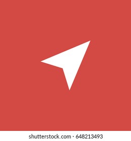 location icon. sign design. red background