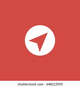 location icon. sign design. red background