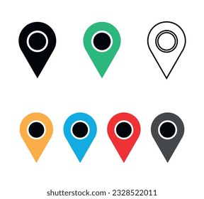 Location icon, sign vector. address icon illustration. flat icon. place icon.