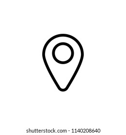 Location icon sign vector illustration. Geo location pin symbol for navigation application or web site design.