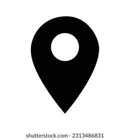 Location icon sign vector illustration. Geo location pin symbol for navigation application or web site design.