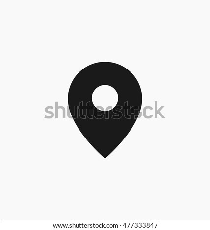 Location icon sign vector illustration. Geo location pin symbol for navigation application or web site design. Locate pictogram.