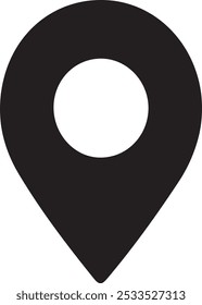 Location icon silhouette vector style with white background