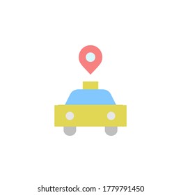 Location icon. Simple color vector elements of taxi service icons for ui and ux, website or mobile application