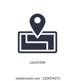 location icon. Simple element illustration from camping concept. location editable symbol design on white background. Can be use for web and mobile.
