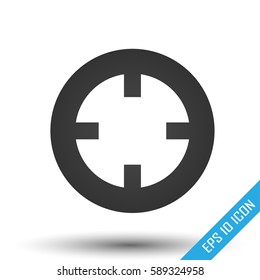 Location icon. Simple flat logo of location sign on white background. Vector illustration.