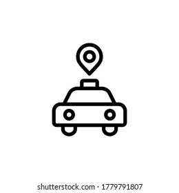 Location icon. Simple line, outline vector elements of taxi service icons for ui and ux, website or mobile application