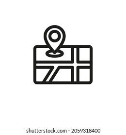 Location icon. Simple linear vector illustration on a white background.
