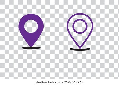 Location icon Simple outline vector logo