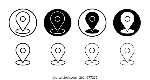 Location icon Simple outline vector logo
