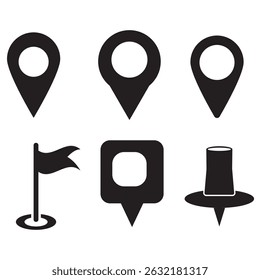 Icono de Locación Logotipo de Vector de contorno simple