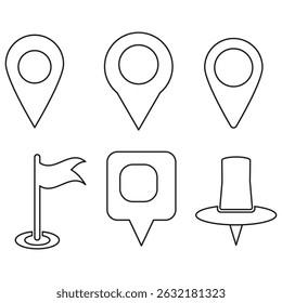 ícone Localização Contorno simples do logotipo do vetor