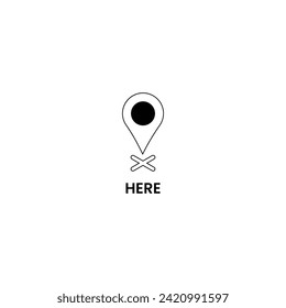 Location icon. Solid icons vector collection.