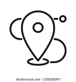 Location icon. Stroke outline style. Vector. Isolate on white background.