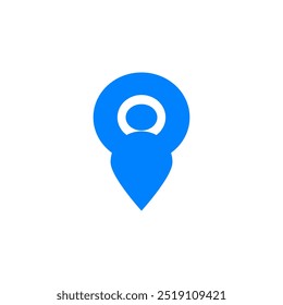 Símbolo de ícono de Locación o pin de mapa. Ilustración vectorial