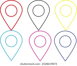 Location icon symbol. Map, Pin, Marker icon vector illustration