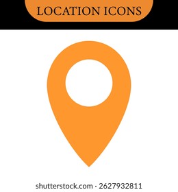 Símbolo do ícone de localização , marcador de posição do pino do mapa. símbolo do ícone do ponteiro de localização em estilo simples. Ícone de pin de Localização Colorida, Sinal de navegação