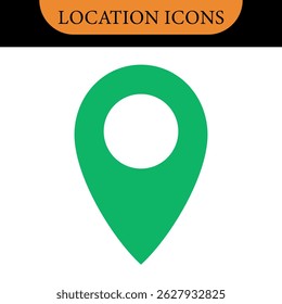 Símbolo do ícone de localização , marcador de posição do pino do mapa. símbolo do ícone do ponteiro de localização em estilo simples. Ícone de pin de Localização Colorida, Sinal de navegação